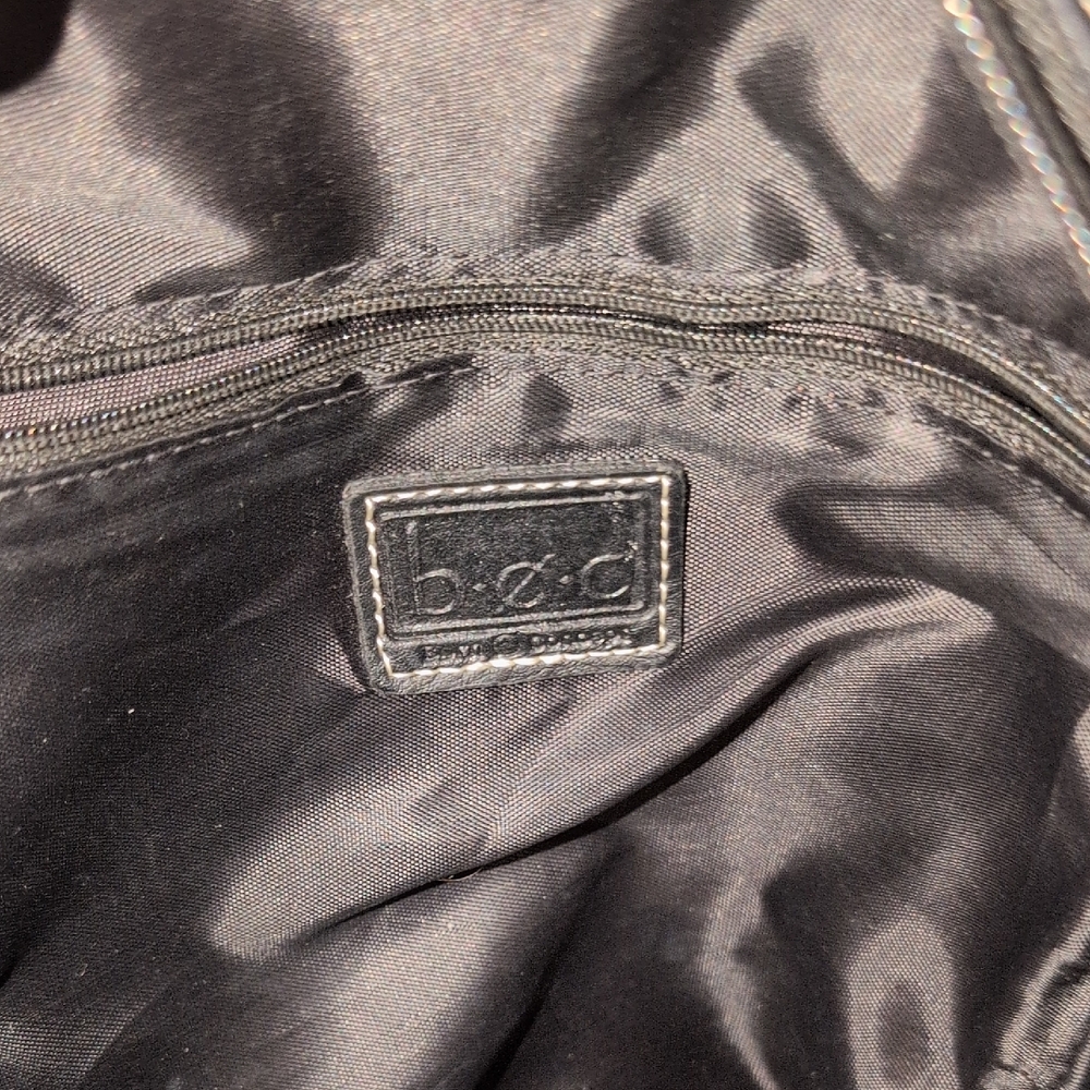 b.o.c. Black vegan Leather Backpack with WhitecStitch Detail - Picture 12 of 13